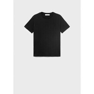 MANGO - Cotton short-sleeved t-shirt black - 2XL - Woman